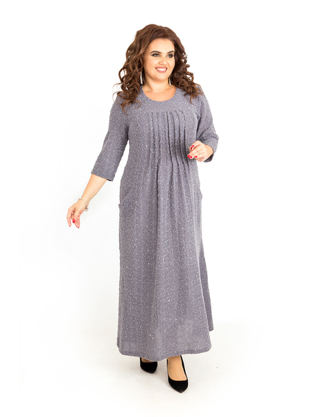 Нарядное женское платье 387-2Светло-серый