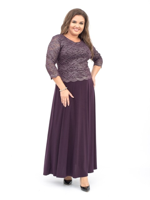 Нарядное вечернее фиолетовое женское платье модель 316-3s