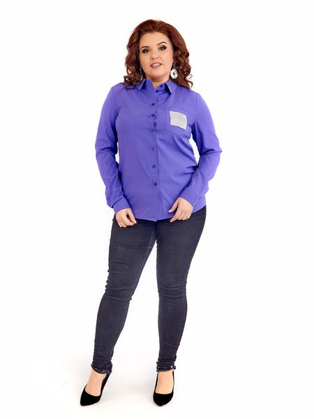 Нарядная женская блузка 414-2Сиреневый