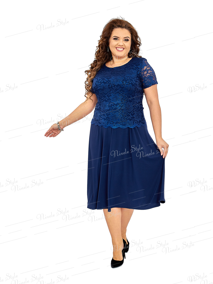 Синее женское платье Ninele Style 420-3